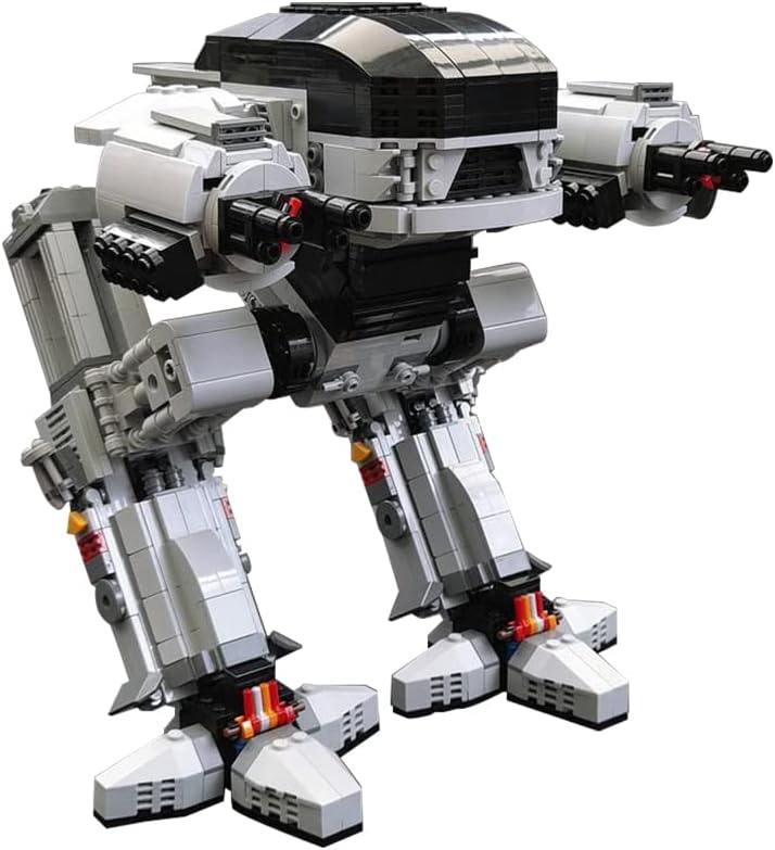 1473 Pieces ED209 Robot Enforcement Mecha Building Blocks, ED-209 Tank Villain Robot Building Toy, Awesome Mechanical Action Figure Combat Mech Armor Model,Birthday Gift for 12+ Kids,Adults,Movie Fans