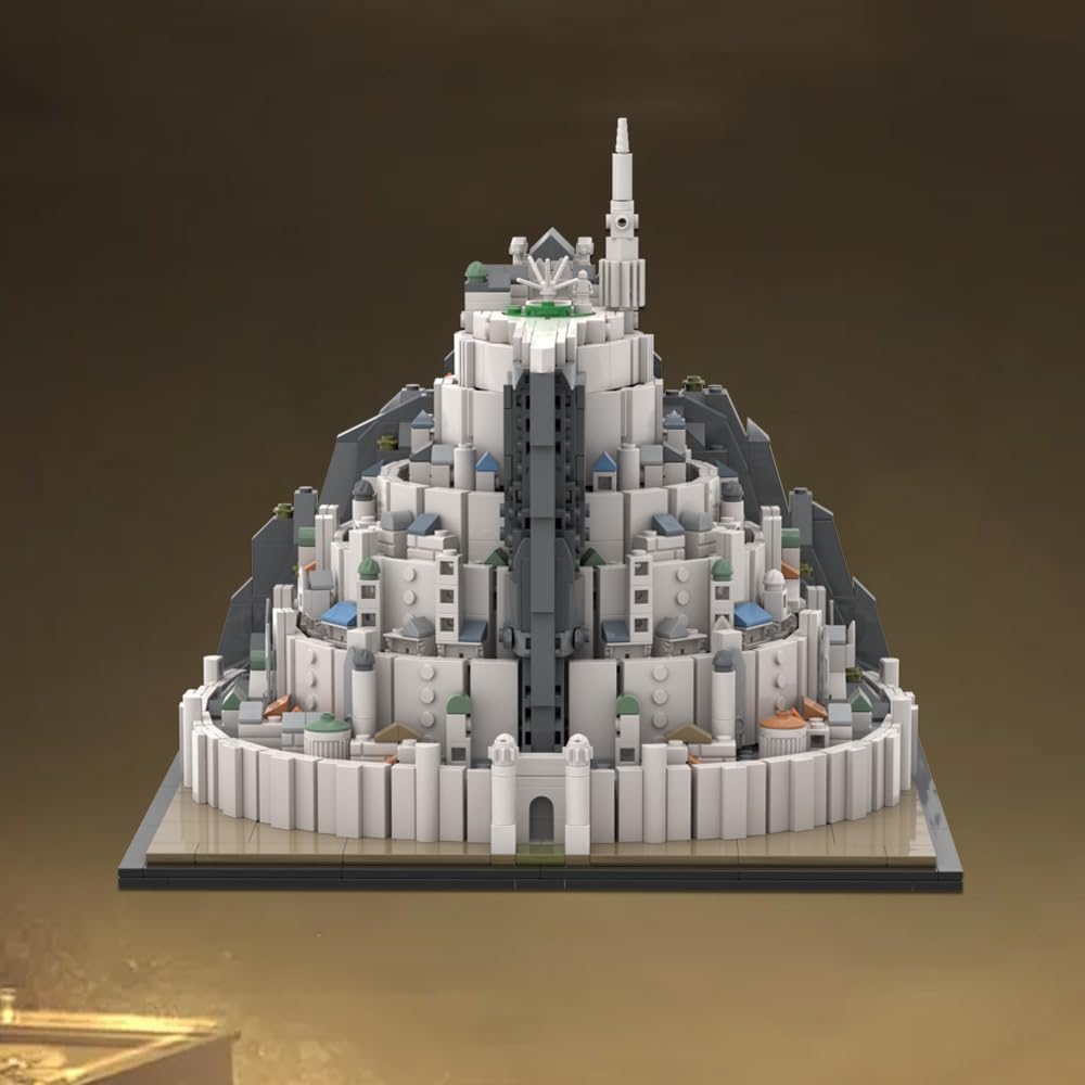 Lord Minas Anor Tower of Guard Building Set for Adult Rings Film Fans, 1537 Pcs, Tower of The Sun STEM Building Kit, Ideal Christmas Birthday Gift Toy for Boy and Girl Kids 8-14