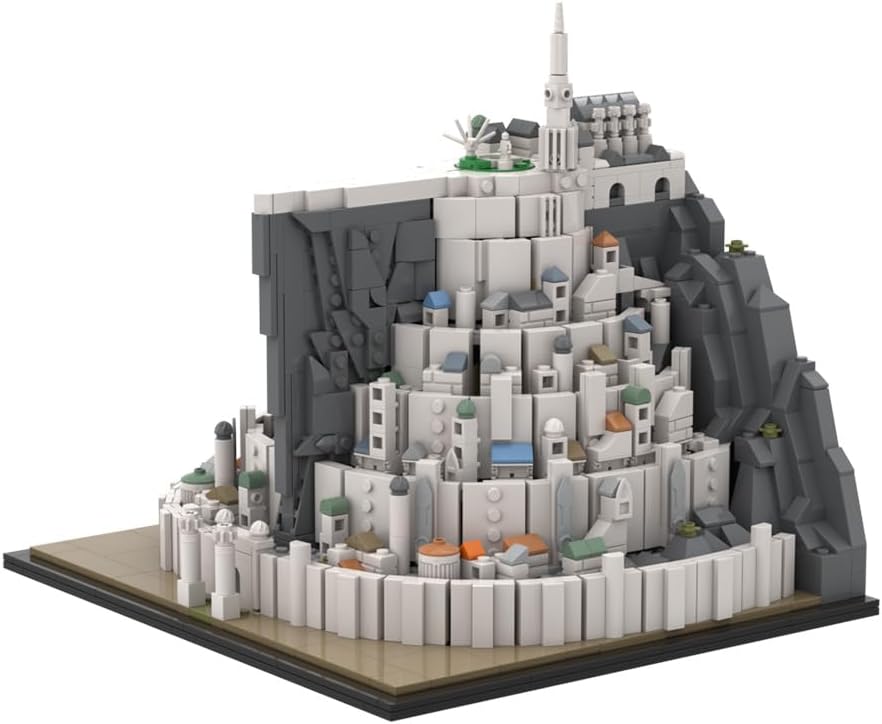 Lord Minas Anor Tower of Guard Building Set for Adult Rings Film Fans, 1537 Pcs, Tower of The Sun STEM Building Kit, Ideal Christmas Birthday Gift Toy for Boy and Girl Kids 8-14