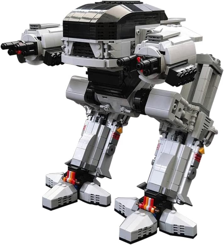 1473 Pieces ED209 Robot Enforcement Mecha Building Blocks, ED-209 Tank Villain Robot Building Toy, Awesome Mechanical Action Figure Combat Mech Armor Model,Birthday Gift for 12+ Kids,Adults,Movie Fans