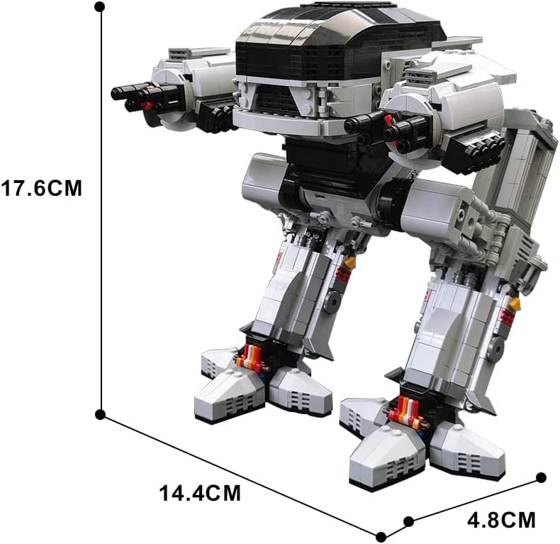 1473 Pieces ED209 Robot Enforcement Mecha Building Blocks, ED-209 Tank Villain Robot Building Toy, Awesome Mechanical Action Figure Combat Mech Armor Model,Birthday Gift for 12+ Kids,Adults,Movie Fans