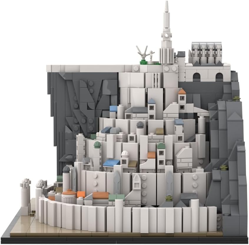 Lord Minas Anor Tower of Guard Building Set for Adult Rings Film Fans, 1537 Pcs, Tower of The Sun STEM Building Kit, Ideal Christmas Birthday Gift Toy for Boy and Girl Kids 8-14