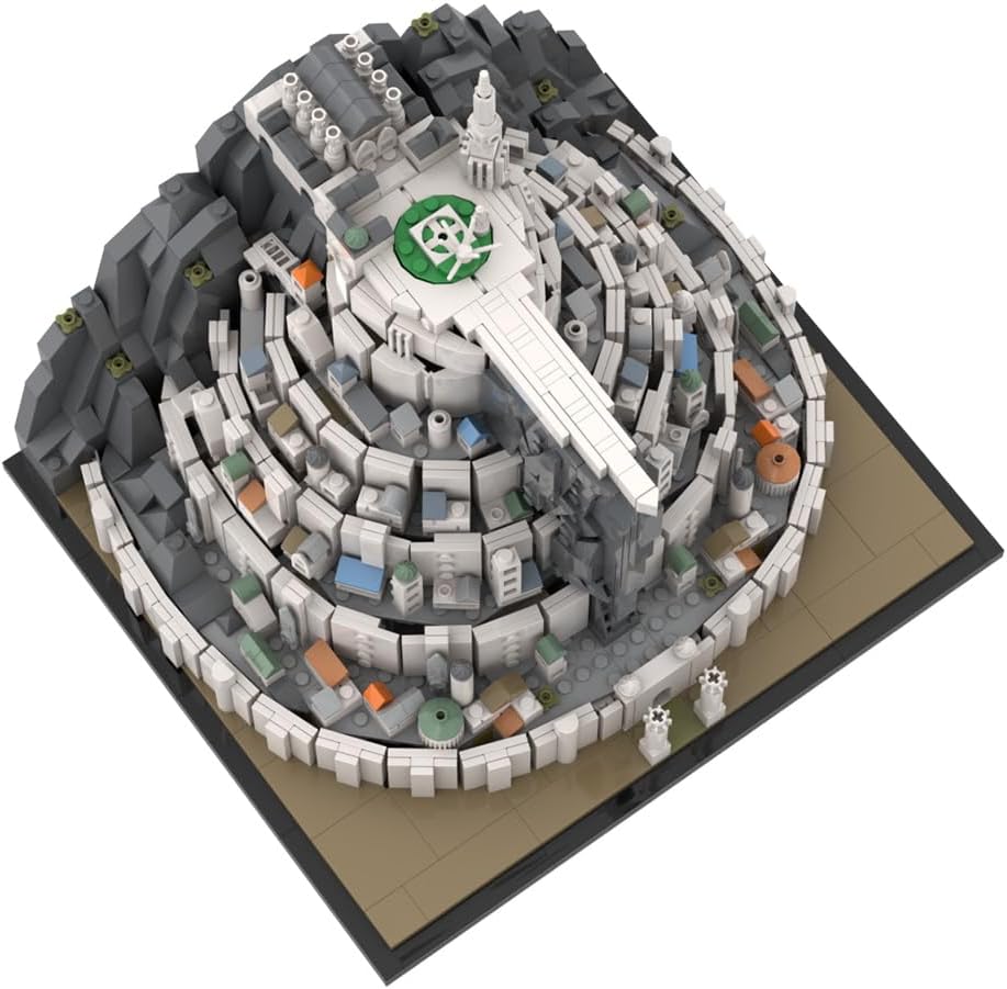 Lord Minas Anor Tower of Guard Building Set for Adult Rings Film Fans, 1537 Pcs, Tower of The Sun STEM Building Kit, Ideal Christmas Birthday Gift Toy for Boy and Girl Kids 8-14