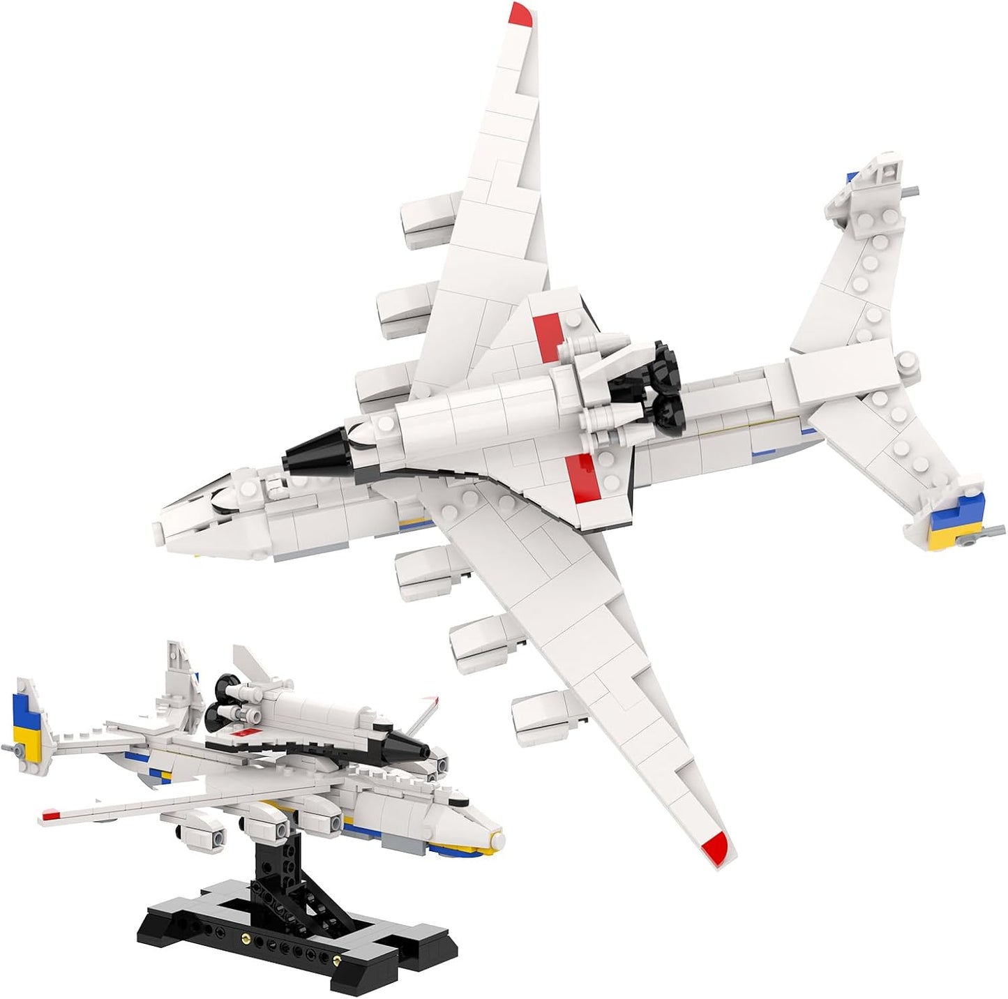 635 Pieces Antonov An-225 Mriya Building Block Set, Antonov an 225 Mriya Model Building Toys, Military Plane Fighter Buildable Toys Construction Combat Aircraft Model Kits Educational Learning Toys