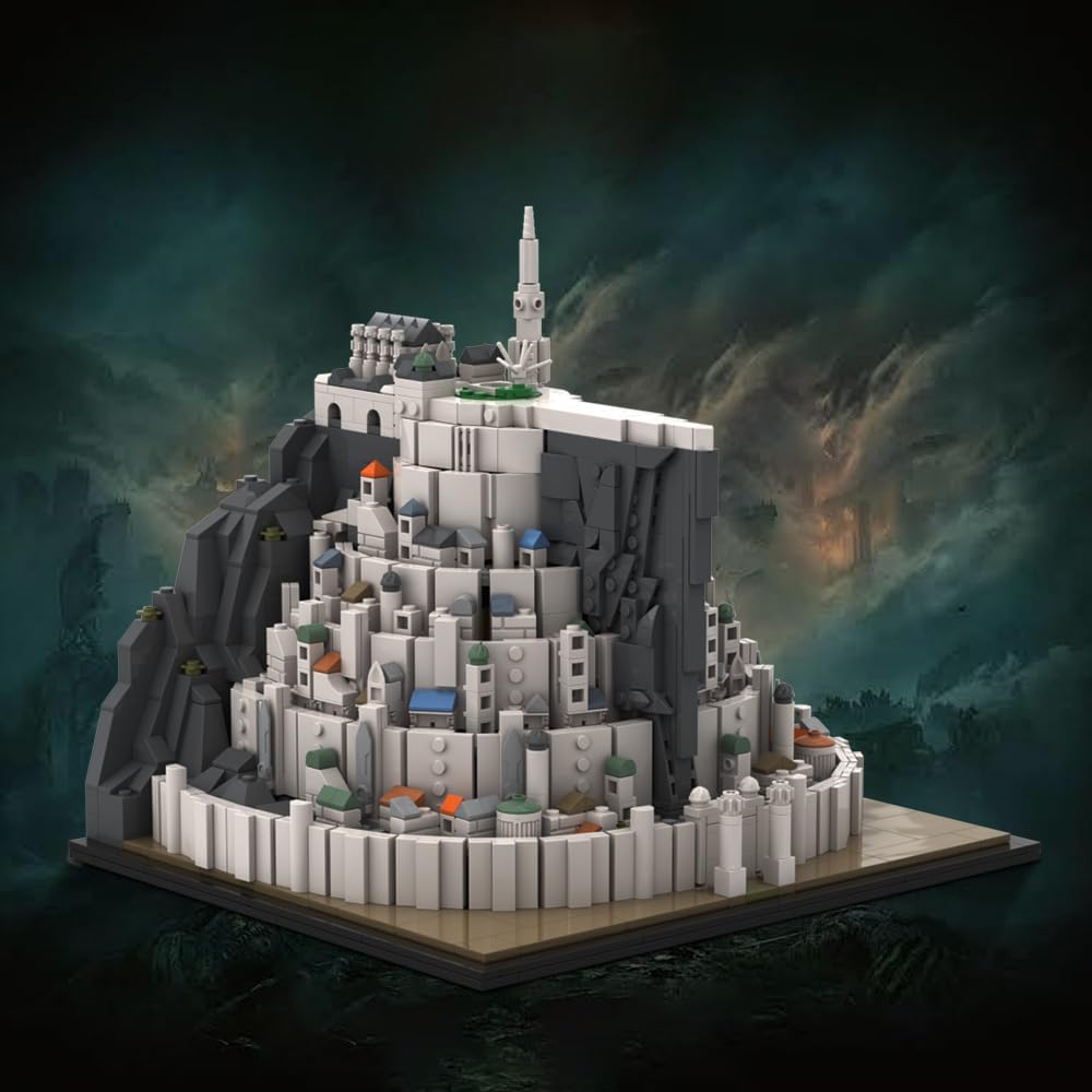 Lord Minas Anor Tower of Guard Building Set for Adult Rings Film Fans, 1537 Pcs, Tower of The Sun STEM Building Kit, Ideal Christmas Birthday Gift Toy for Boy and Girl Kids 8-14