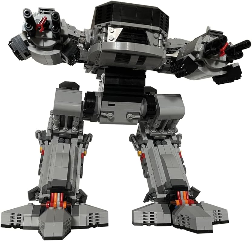 1473 Pieces ED209 Robot Enforcement Mecha Building Blocks, ED-209 Tank Villain Robot Building Toy, Awesome Mechanical Action Figure Combat Mech Armor Model,Birthday Gift for 12+ Kids,Adults,Movie Fans