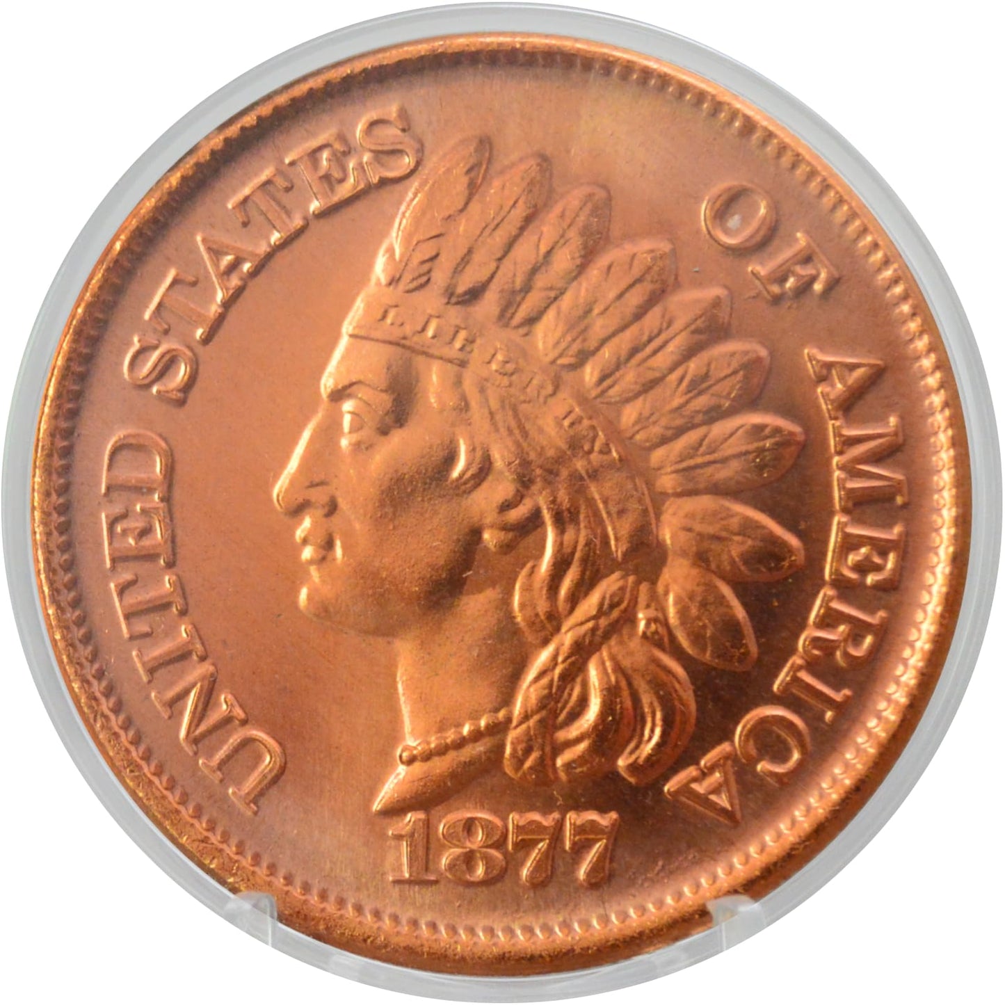 1877 Indian Head Cent Design 1 oz Pure .999 Copper Round Collectible Jumbo 39mm Coin in Capsule - COA by Heavenly Metals