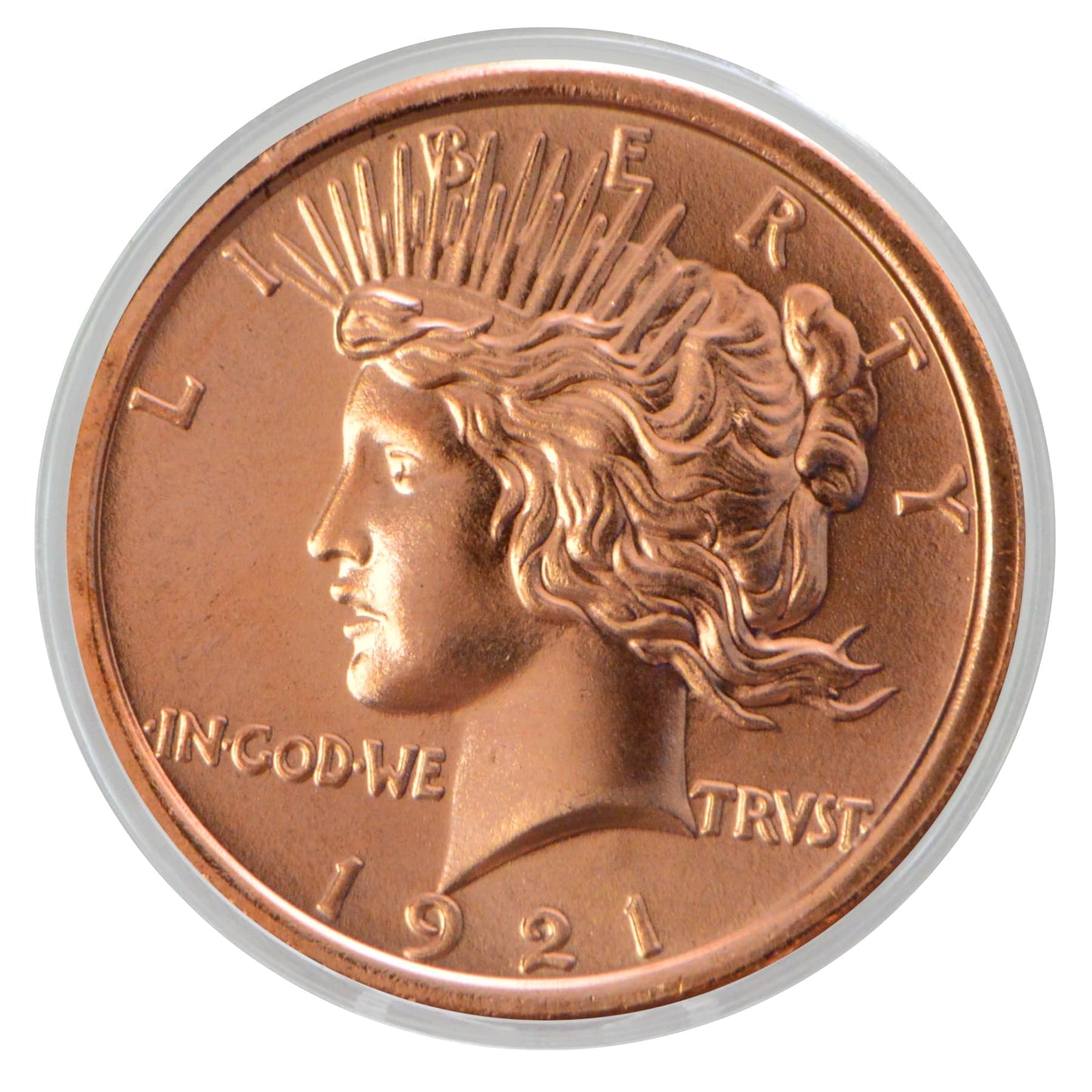 1877 Indian Head Cent Design 1 oz Pure .999 Copper Round Collectible Jumbo 39mm Coin in Capsule - COA by Heavenly Metals