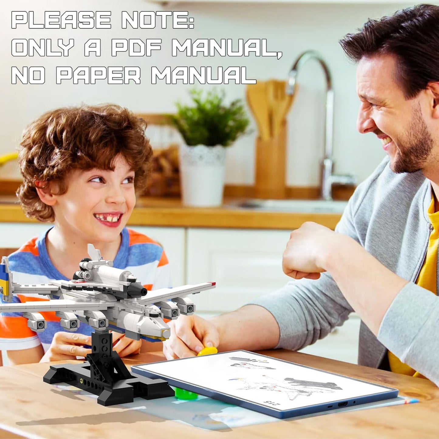 635 Pieces Antonov An-225 Mriya Building Block Set, Antonov an 225 Mriya Model Building Toys, Military Plane Fighter Buildable Toys Construction Combat Aircraft Model Kits Educational Learning Toys