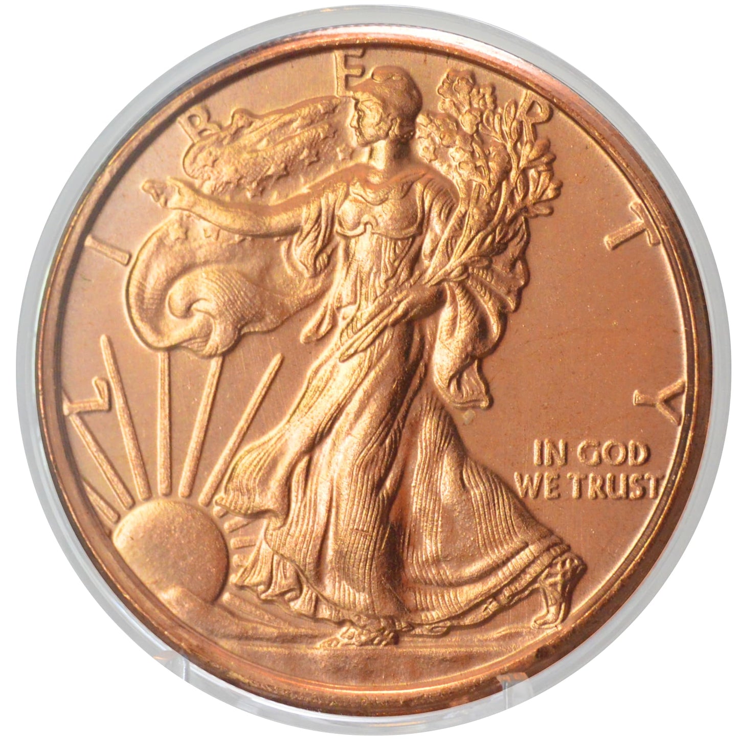 1877 Indian Head Cent Design 1 oz Pure .999 Copper Round Collectible Jumbo 39mm Coin in Capsule - COA by Heavenly Metals