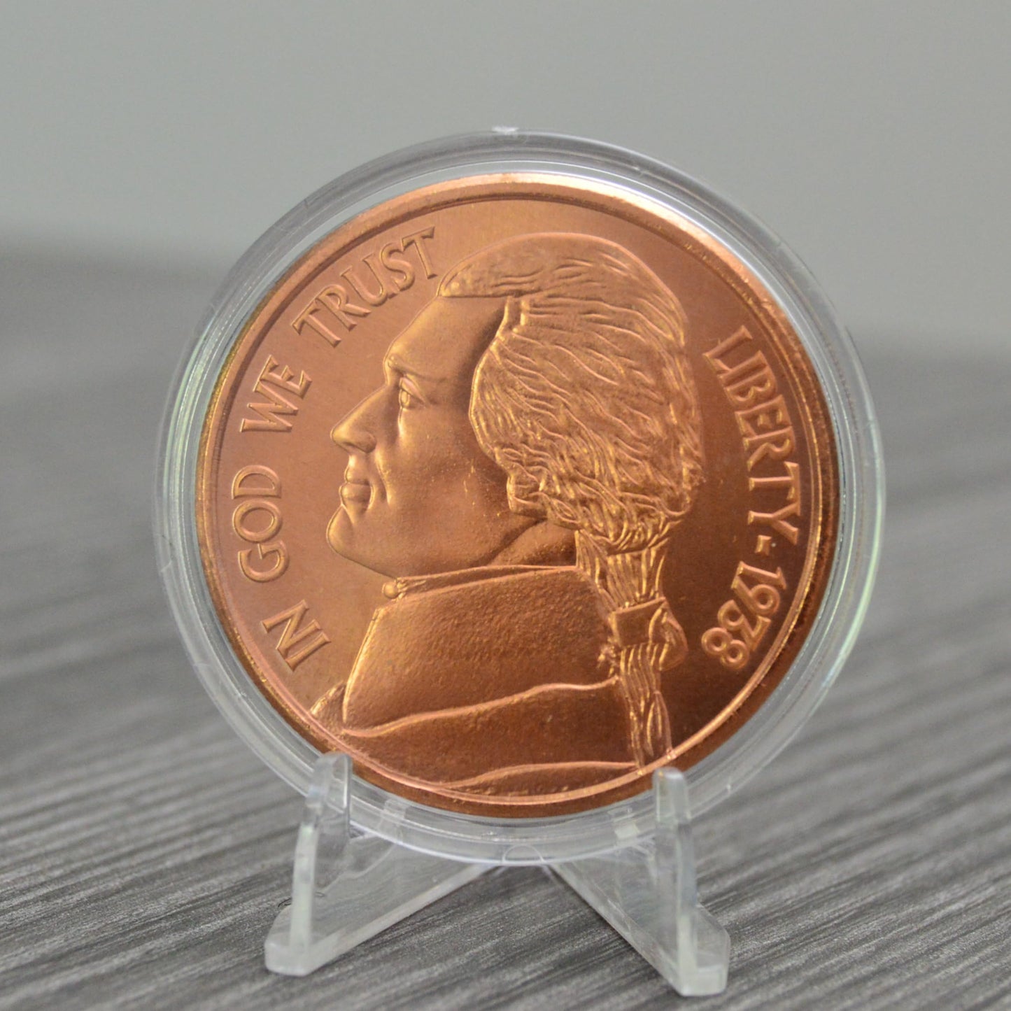1877 Indian Head Cent Design 1 oz Pure .999 Copper Round Collectible Jumbo 39mm Coin in Capsule - COA by Heavenly Metals
