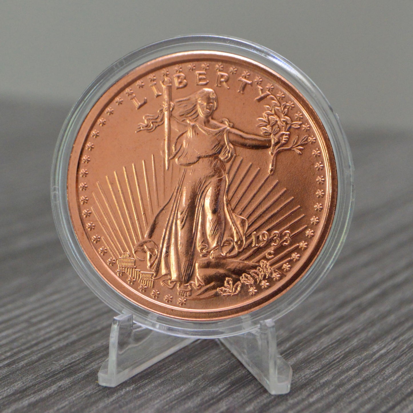 1877 Indian Head Cent Design 1 oz Pure .999 Copper Round Collectible Jumbo 39mm Coin in Capsule - COA by Heavenly Metals