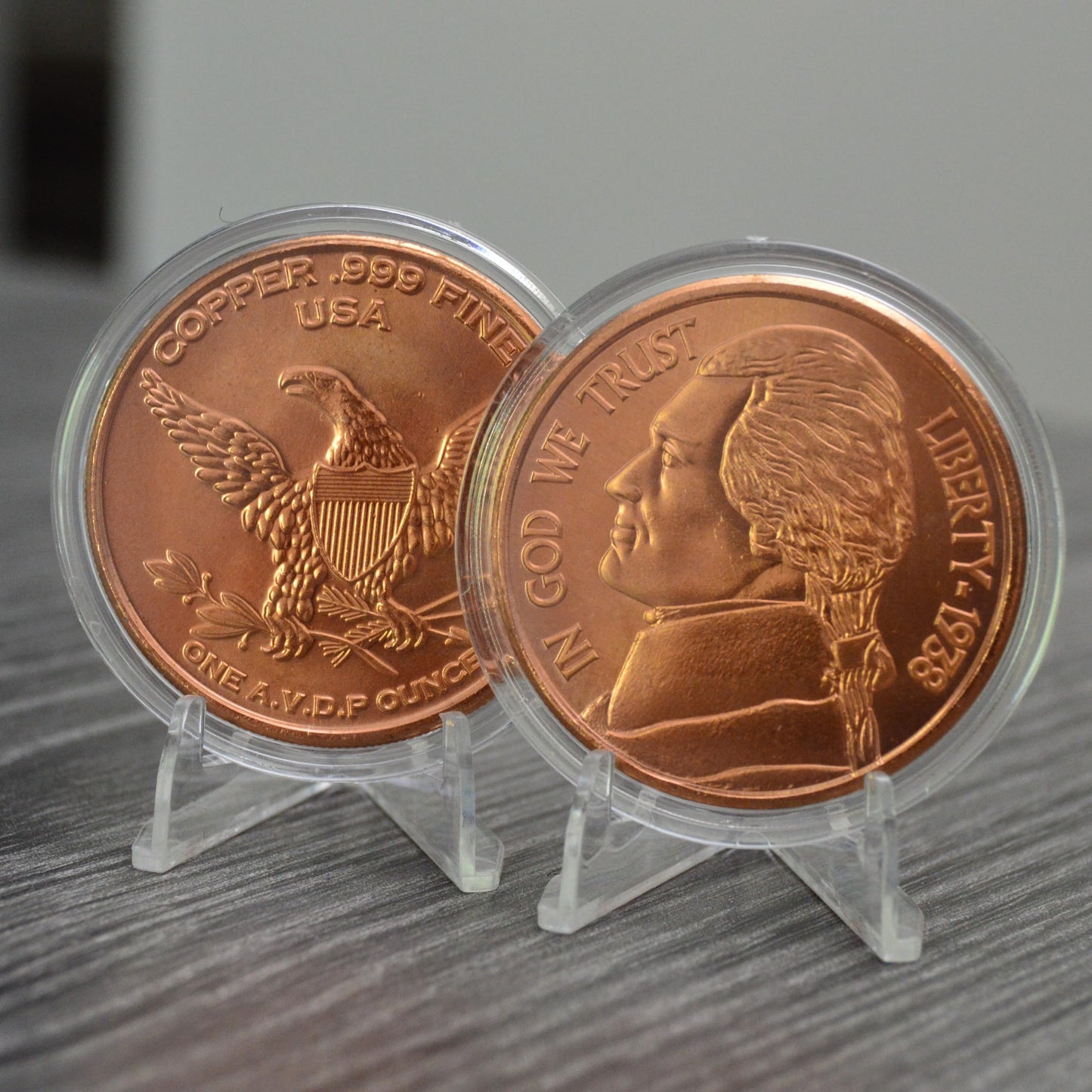 1877 Indian Head Cent Design 1 oz Pure .999 Copper Round Collectible Jumbo 39mm Coin in Capsule - COA by Heavenly Metals