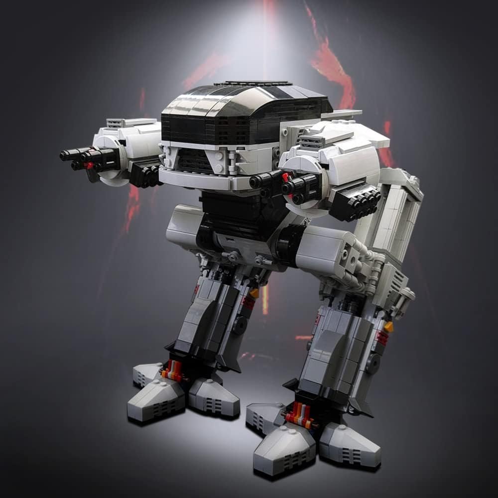 1473 Pieces ED209 Robot Enforcement Mecha Building Blocks, ED-209 Tank Villain Robot Building Toy, Awesome Mechanical Action Figure Combat Mech Armor Model,Birthday Gift for 12+ Kids,Adults,Movie Fans