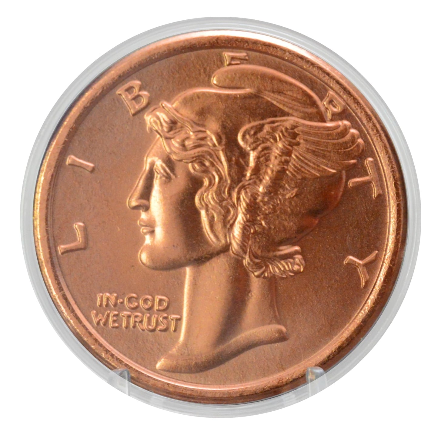 1877 Indian Head Cent Design 1 oz Pure .999 Copper Round Collectible Jumbo 39mm Coin in Capsule - COA by Heavenly Metals