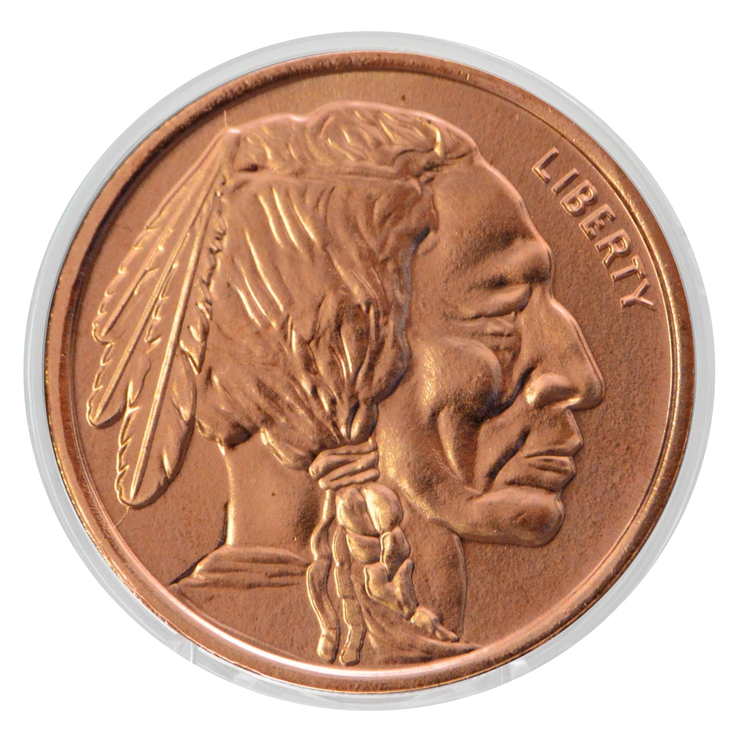 1877 Indian Head Cent Design 1 oz Pure .999 Copper Round Collectible Jumbo 39mm Coin in Capsule - COA by Heavenly Metals